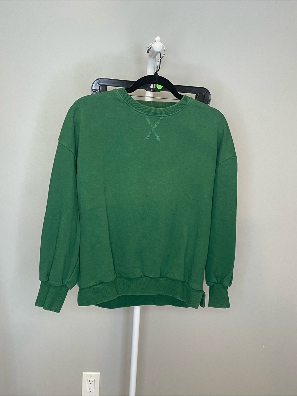 The Kript Green Cotton Crewneck + Shorts Set - Medium/Large